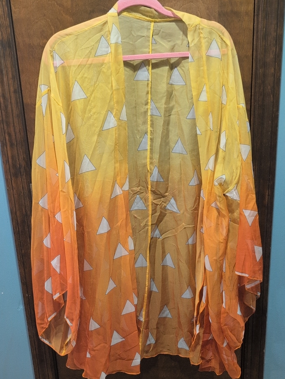 Zenitsu Demon Slayer Kimetsu No Yaiba Anime Swimsuit Coverup Haori